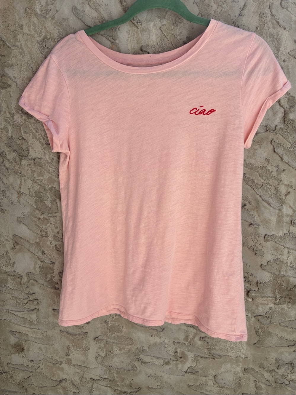 LOFT Light Pink Ciao Short Sleeve Tee New Without tags Sz S